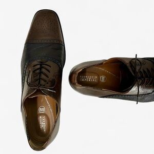 Florsheim Imperial Men's Two-Tone Brown Leather Oxfords ✨Great Condition✨‎